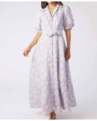 Abbey Glass - Charlotte Lilac Floral Jacquard Maxi Gown - Lyst