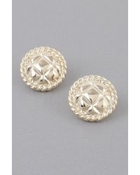 Fashnzfab - Quilted Twist Stud Earrings - Lyst