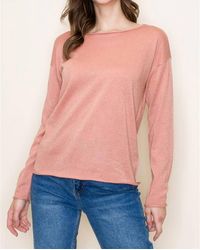 Staccato - Lurex Boat Neck Long Sleeve Sweater - Lyst