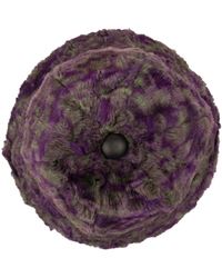 Needles - Uneven Printed Faux Fur Bermuda Hat - Purple/green - Lyst