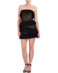 BCBGMAXAZRIA - Lace Tiered Cocktail And Party Dress - Lyst