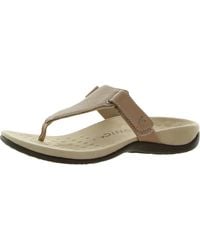 Vionic - Wanda Leather Thong Flip-Flops - Lyst
