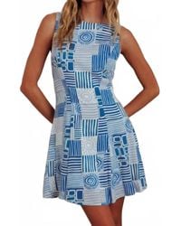 One And Only Collective - Mosaic Art Print Mini Dress - Lyst