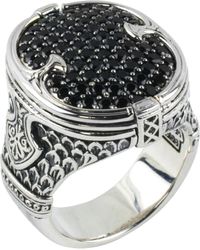 Konstantino - Plato Sterling Silver & Spinel Pave Ring Dmk2014-292 Size 10 - Lyst