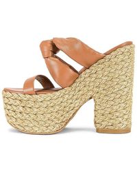Stuart Weitzman - Playa Sohigh 145 Knot Platform Slide Tan Htat491 - Lyst