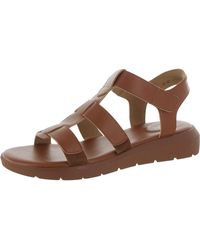 Rockport - Abbie Faux Leather Casual T-strap Sandals - Lyst