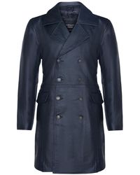 Infinity Leather - Cowhide Leather Peacoat-Cordoba - Lyst