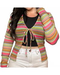 Bailey Rose - Front Tie Sweater - Lyst