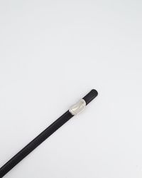 Chanel - 98p Coco Bean Cc Logo Motif Buckle Calfskin Leather Belt - Lyst