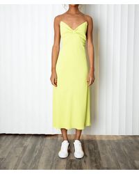 Le Superbe Double Bessette Slip Dress - Yellow