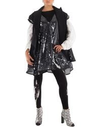 Sacai - Ladies Layered Blazer Vest With Sequined Dress, Brand Size 2 - Lyst