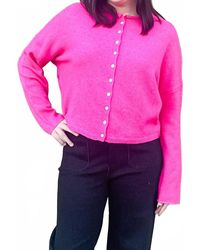 Eesome - Solid Button Down Long Sleeve Cardigan - Lyst