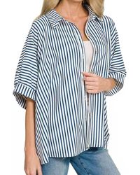 Zenana - Addison Button Down Shirt - Lyst