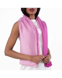 Ferragamo - Ferragamo Wool-Silk Monogram Shawl - Lyst