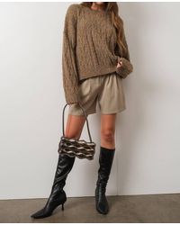 Pretty Garbage - Boucle Cable Knit Sweater - Lyst