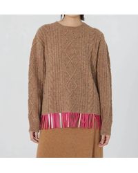 Lingua Franca - Acorn Bianca Crew Neck Sweater - Lyst