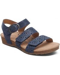 Aetrex - Lilly Adjustable Quarter Strap Sandal - Lyst