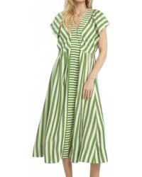 Umgee - Striped Button-Front Midi Dress - Lyst