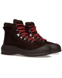 Bally - Protective Rubber Cap Suede Ankle Boots - Lyst