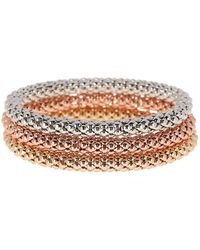 Liv Oliver - Multi Tri Color Textured Bracelet Set - Lyst