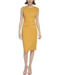 Calvin Klein - Keyhole Knee Length Sheath Dress - Lyst