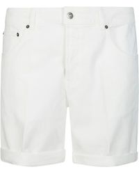 Dondup - Soft Milk Bermuda Derick Stretch Cotton Shorts - Lyst