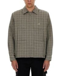 AWAKE NY - Plaid Shirt Jacket With Front Zip And Side Pockets - Lyst