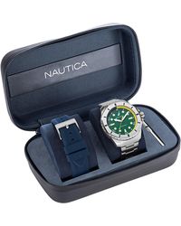 Nautica - Koh May Bay Recycled Stainless Steel And Silicone Watch Box Set - Lyst