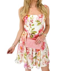 Lavender Brown - Jenesis Mini Floral Dress - Lyst