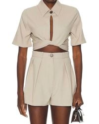 Matthew Bruch - Collared Wrap Top - Lyst