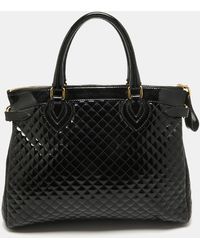 Roberto Cavalli - Quilted Patent Leather Grand Tour Tote - Lyst
