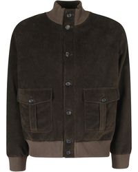 Circolo 1901 - Mud Velvet High Neck Ribbed Trim Cotton-Blend Jacket - Lyst