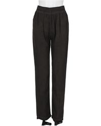 DIESEL - Neutral Fluid Viscose Straight Leg Pants - Lyst