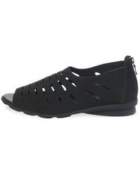 Arche - Christos Leather Flats Zip Back Shoes - Lyst