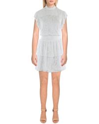 Aqua - Bridal Shower Lace Overlay Mini Dress - Lyst