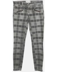 Current/Elliott - Plaid Cotton Soho Zip Stiletto Pants S Waist - Lyst