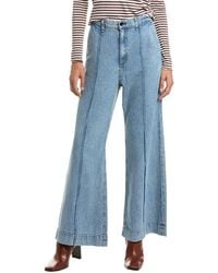 ASKK NY - Pintuck Linen-Blend Loma Wide Leg Jean - Lyst