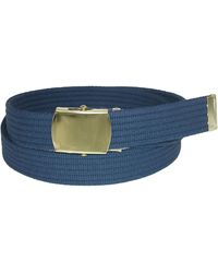 CTM - Big & Tall Ribbed Fabric Belt With Brass Tone Buckle - Lyst
