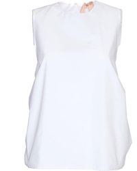 N°21 - Sleeveless Top With Oversized Bow Detail - Lyst