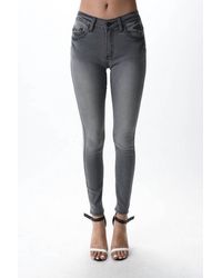 Kancan - Mid Rise Super Skinny Jeans - Lyst
