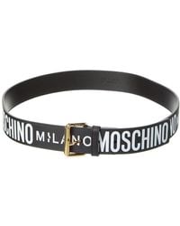 Moschino - Printed Leather Belt - Lyst