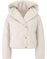 Sportmax - Cropped Padded Coat With Oversized Collar And Button Closure - Lyst