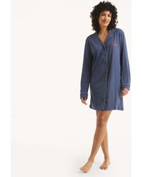 Nautica - Sleep Shirt Dress - Lyst