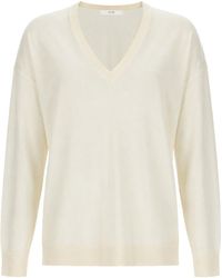 Co. - Lightweight Cashmere Sweater With V-Neckline And Ribbed Details - Lyst