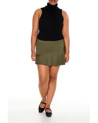 Forever 21 - Plus Size Ponte Pleated Mini Skort - Lyst