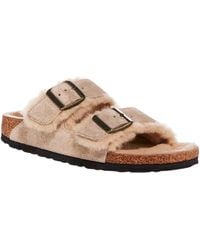 Birkenstock - Arizona Shearling Sandals Open Toe Slide Zogg3775 - Lyst