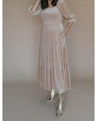 In February - Tell Me More Velvet Midi Dress - Lyst