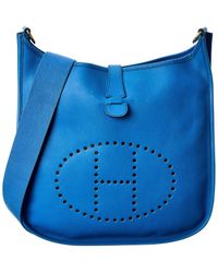 Hermès - Blue Epsom Leather Evelyne I Gm (authentic Pre-owned) - Lyst