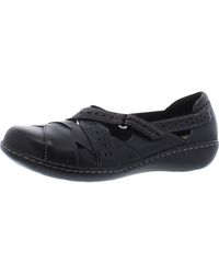 Clarks - Ashland Spin Q Leather Comfort Insole Flats - Lyst