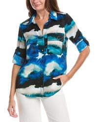 DKNY - Print Roll Tab Shirt - Lyst